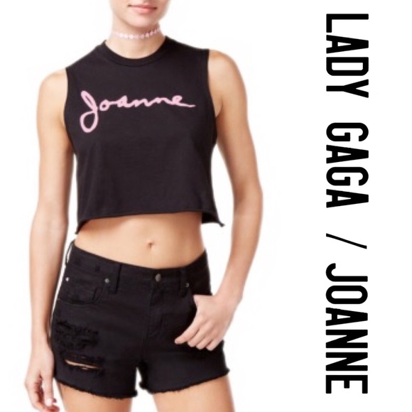 Bravado Tops - Lady Gaga Joanne Tour Crop Muscle Shirt
